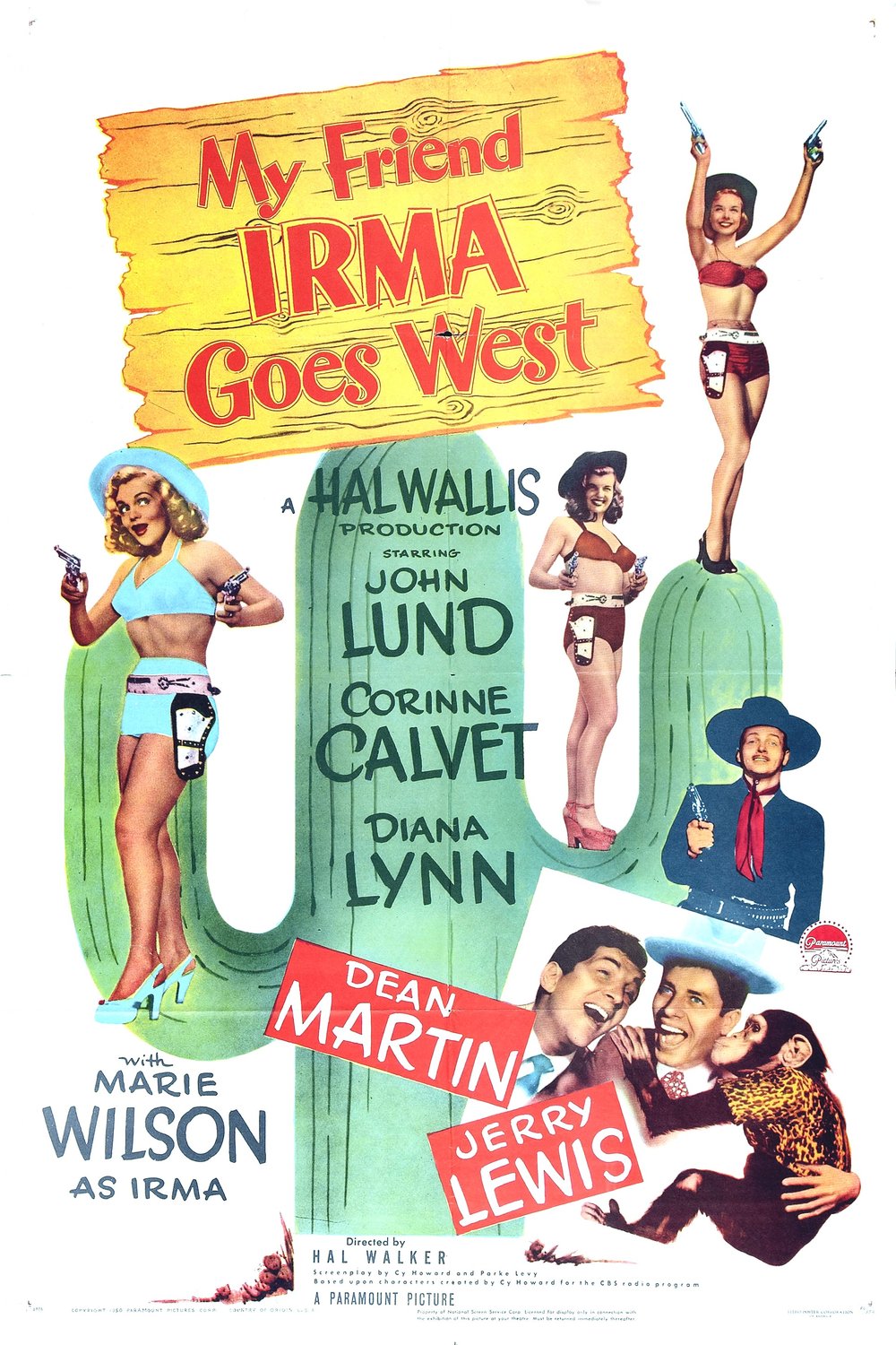 L'affiche du film My Friend Irma Goes West
