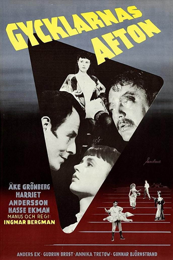 Swedish poster of the movie Gycklarnas afton