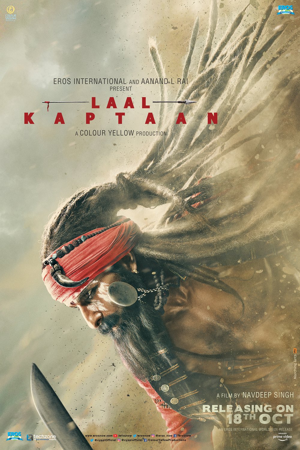 Hindi poster of the movie Laal Kaptaan