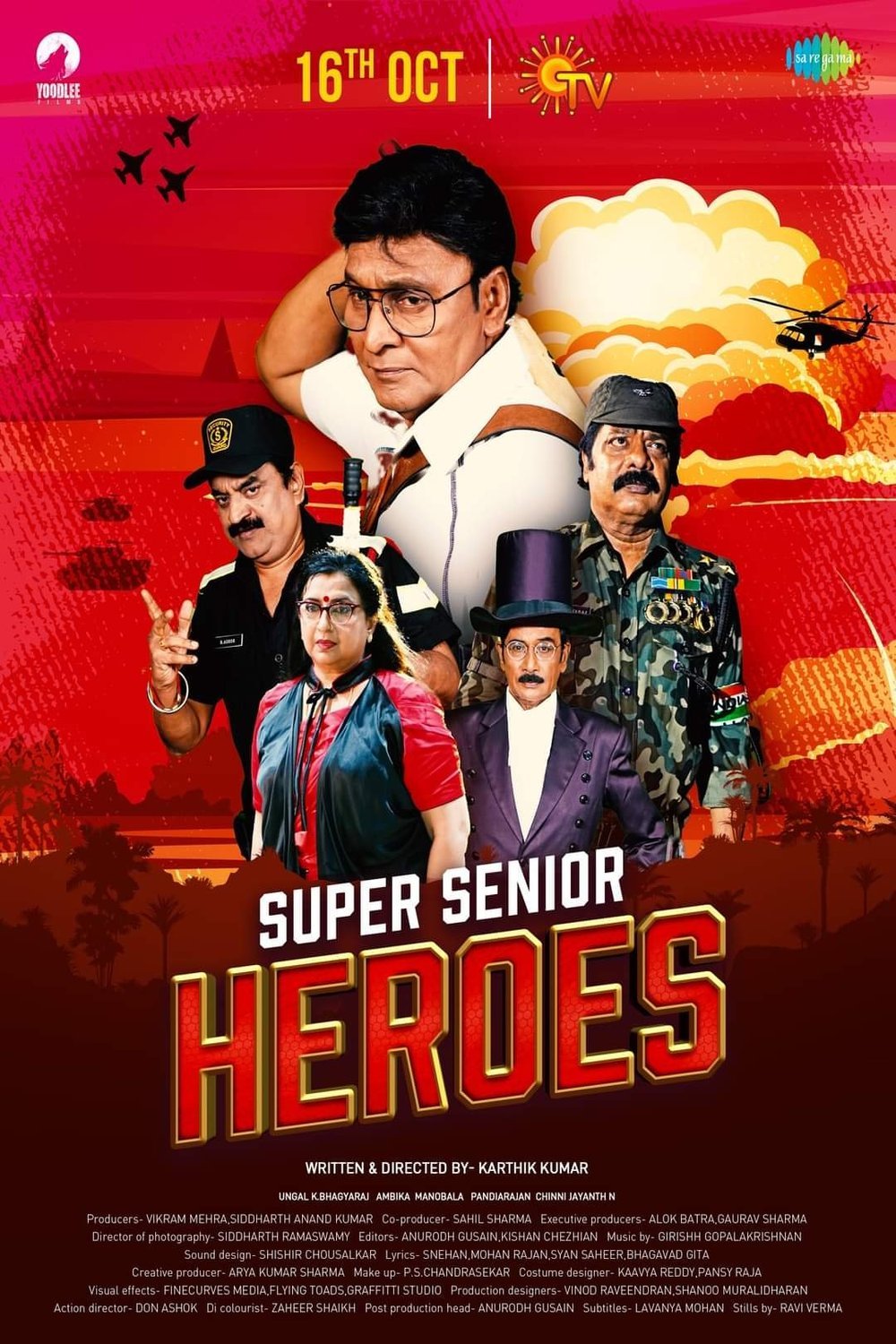 L'affiche originale du film Super Senior Heroes en Tamoul