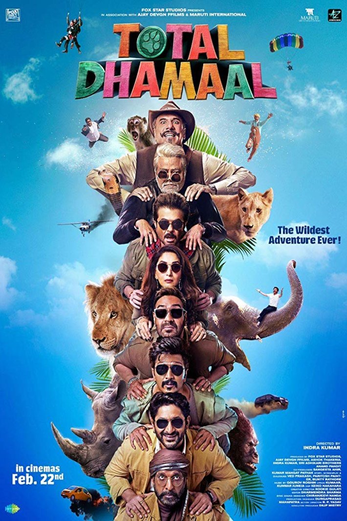 L'affiche originale du film Total Dhamaal en Hindi