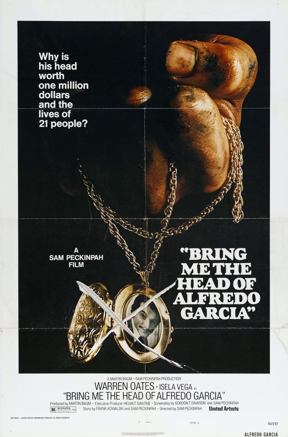 L'affiche du film Bring Me the Head of Alfredo Garcia