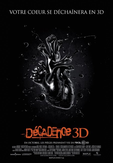 L'affiche du film Décadence 3D