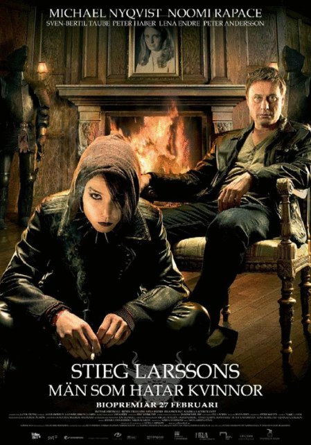 L'affiche originale du film The Girl with the Dragon Tattoo en suédois