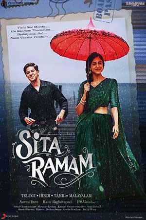 Telugu poster of the movie Sita Ramam