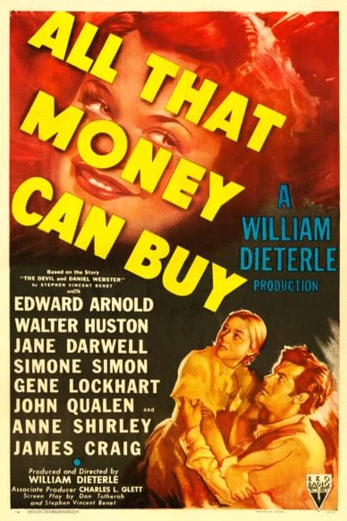 L'affiche originale du film All That Money Can Buy en anglais