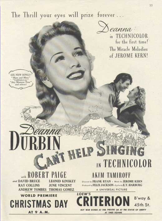 L'affiche du film Can't Help Singing