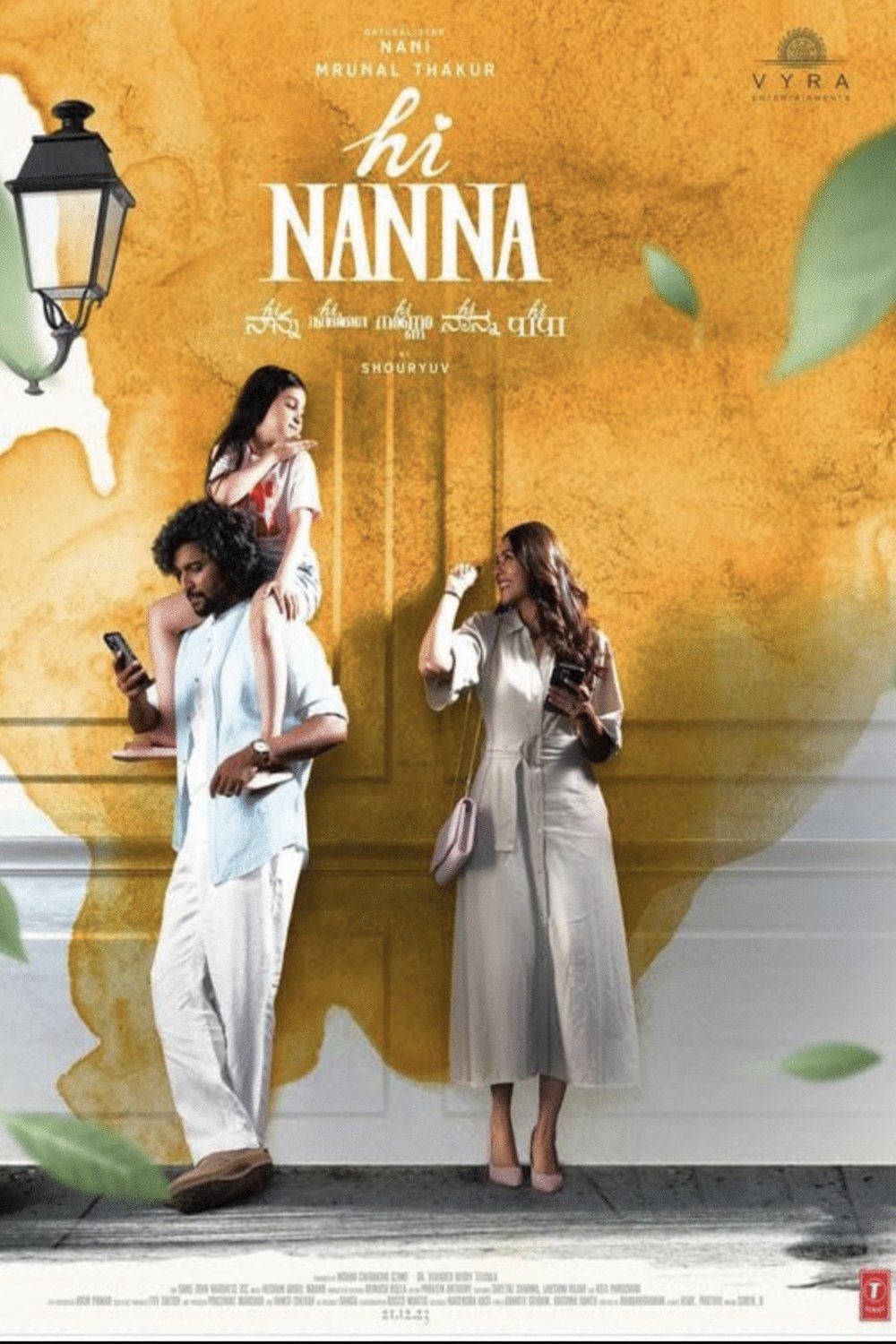 L'affiche originale du film Hi Nanna en Telugu