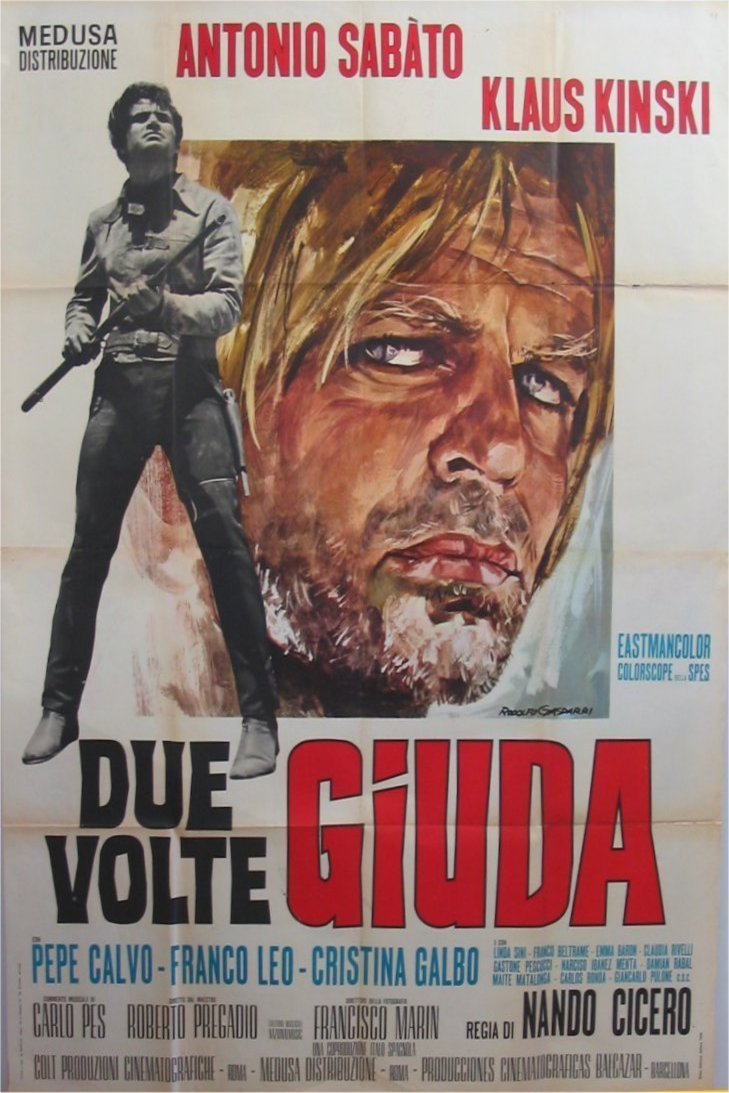 L'affiche originale du film Due volte Giuda en italien