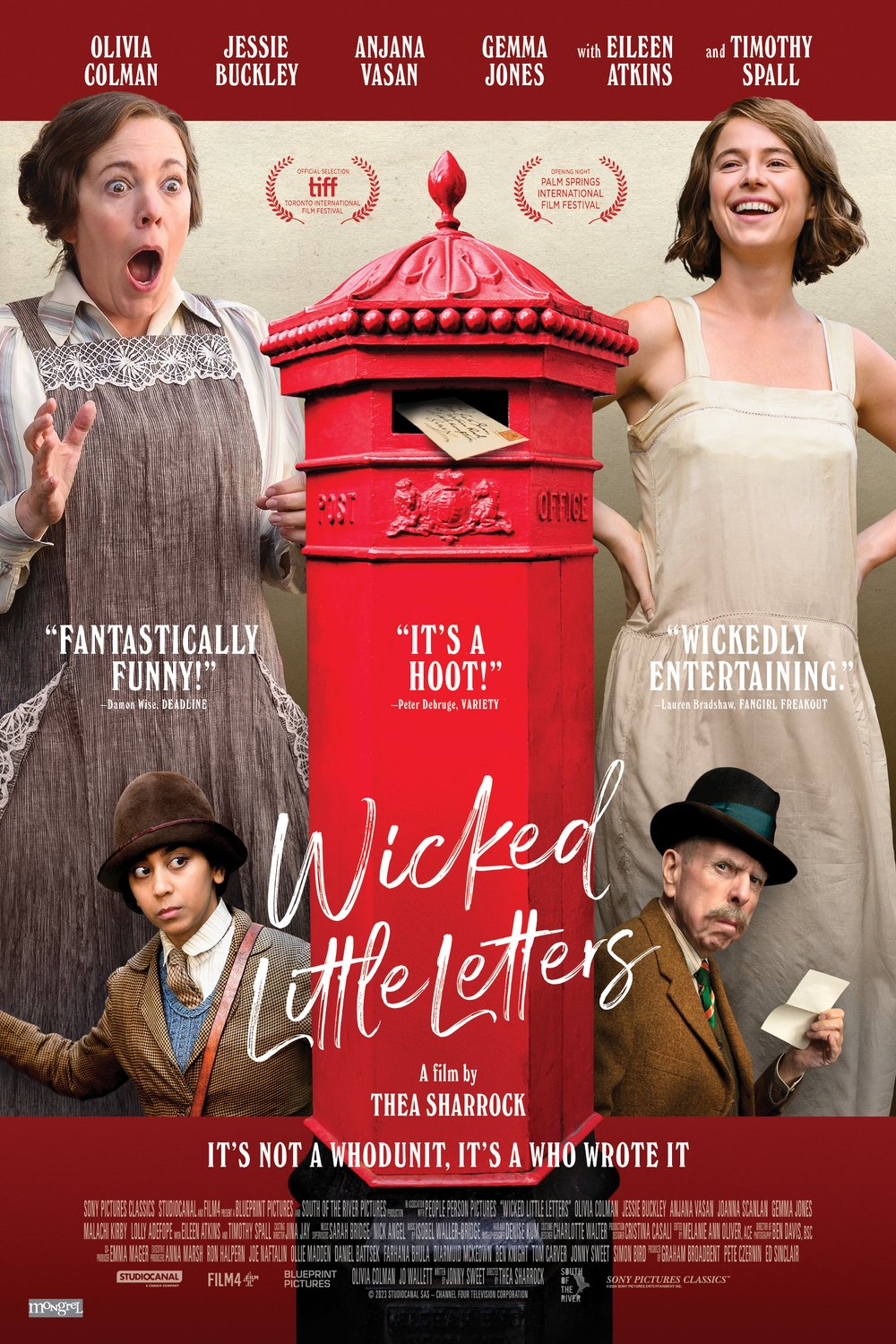 L'affiche du film Wicked Little Letters [2023]