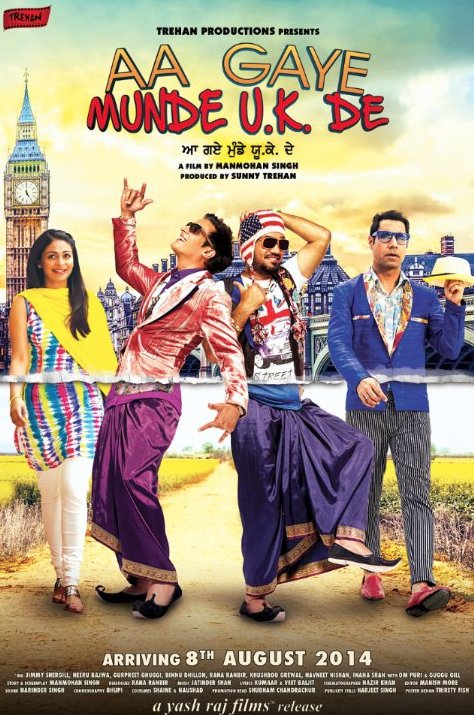 Punjabi poster of the movie Aa Gaye Munde U.K. De