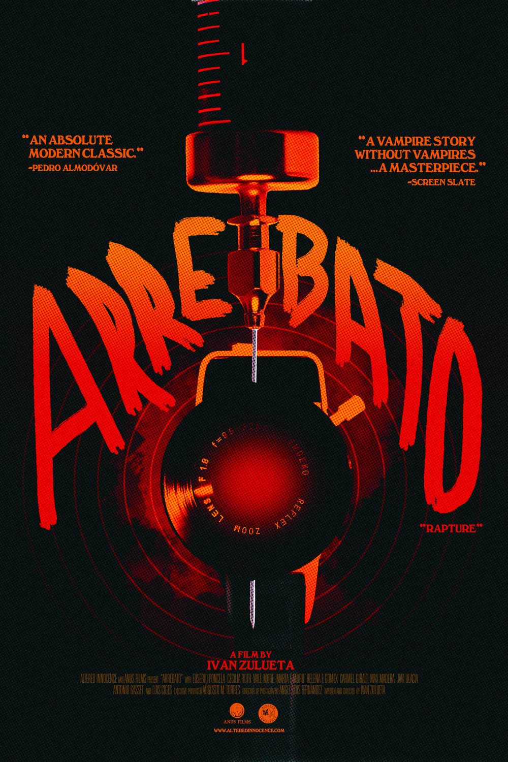 L'affiche originale du film Arrebato en espagnol
