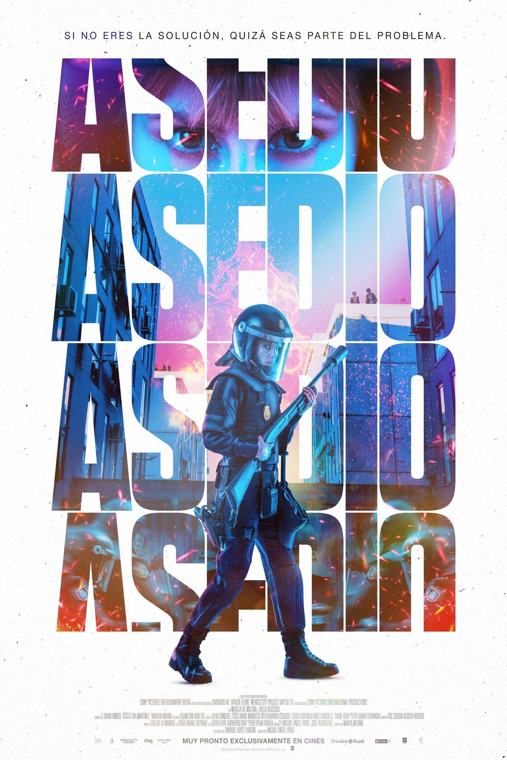Spanish poster of the movie Asedio