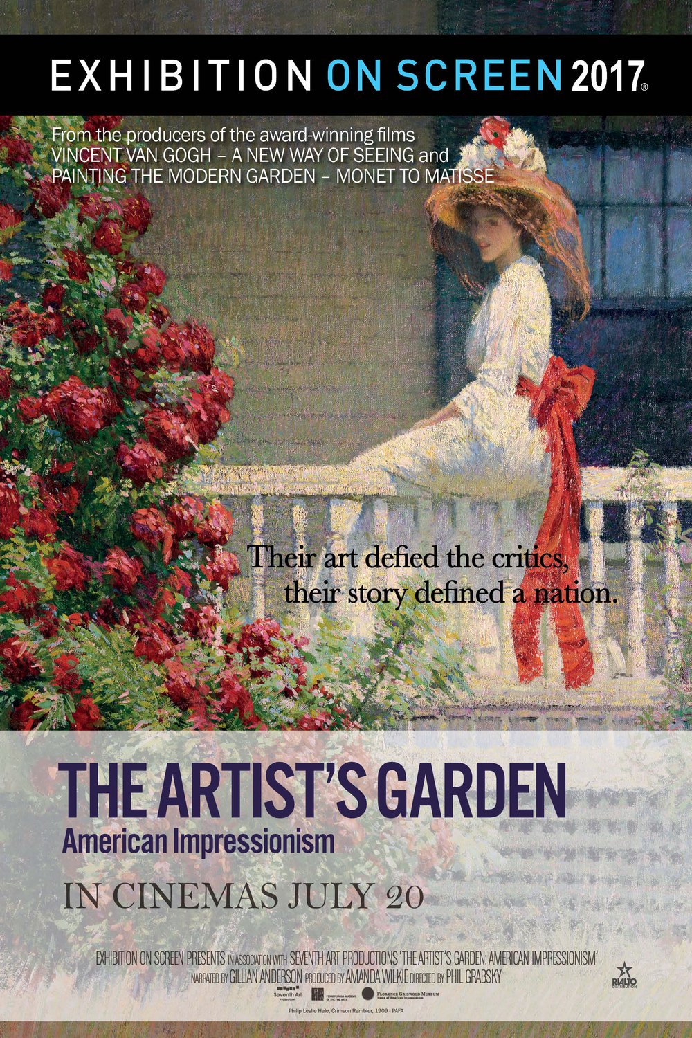 L'affiche originale du film Exhibition on Screen: The Artist's Garden: American Impressionism en anglais