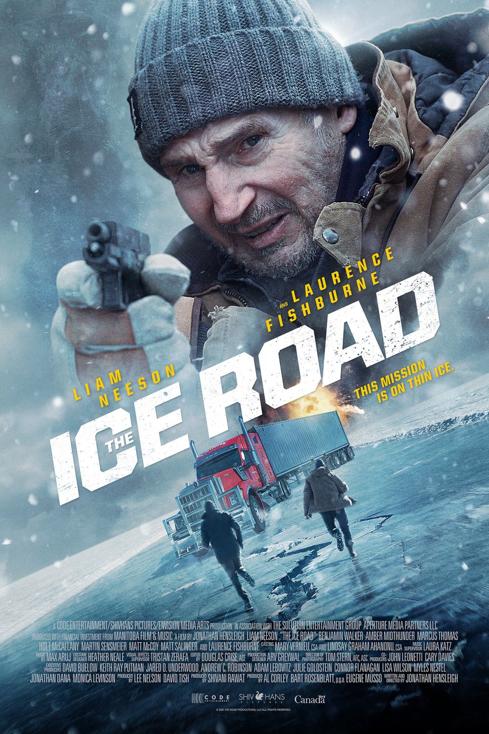 L'affiche du film The Ice Road [2021]