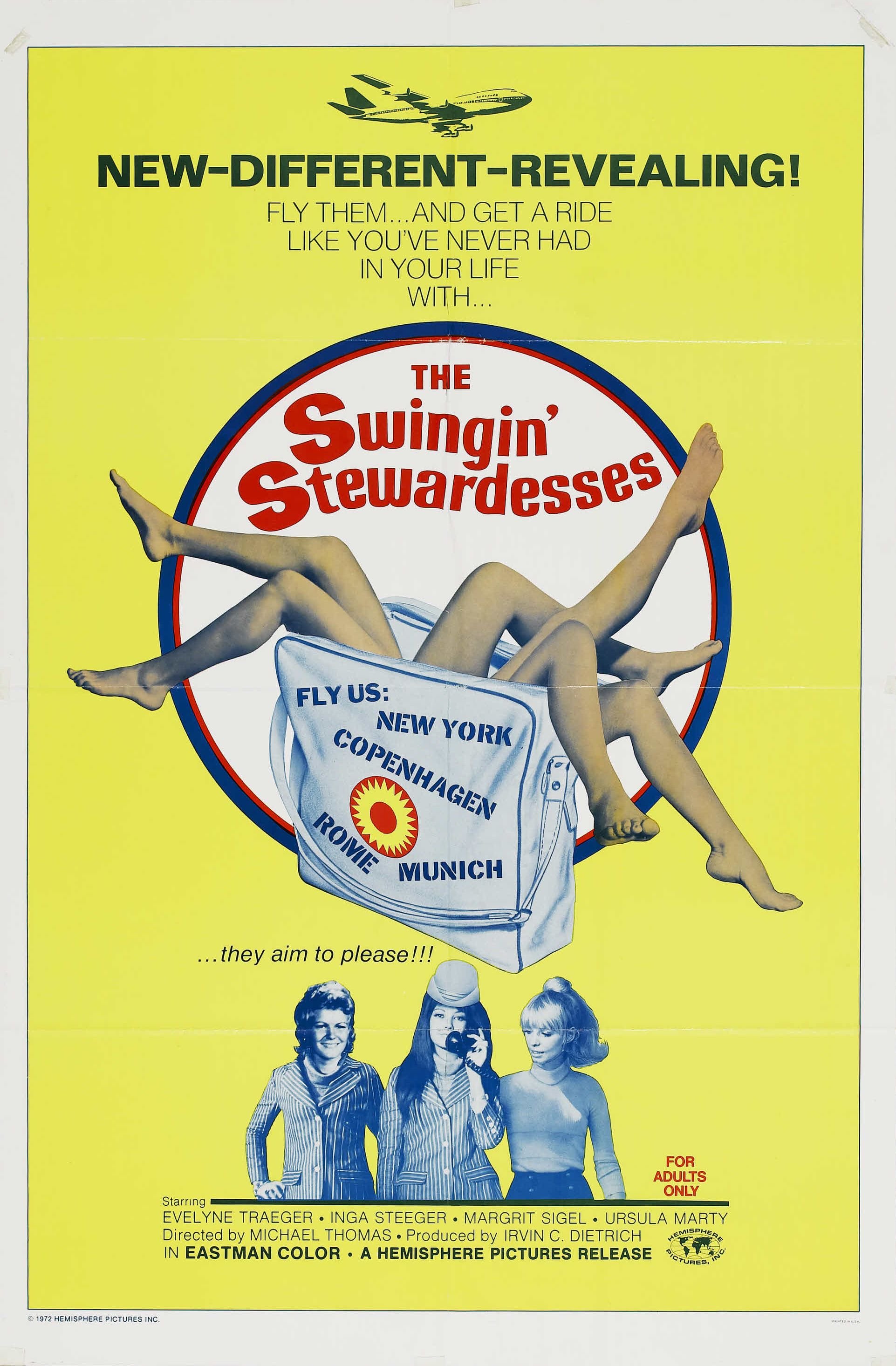 German poster of the movie Naked Stewardesses