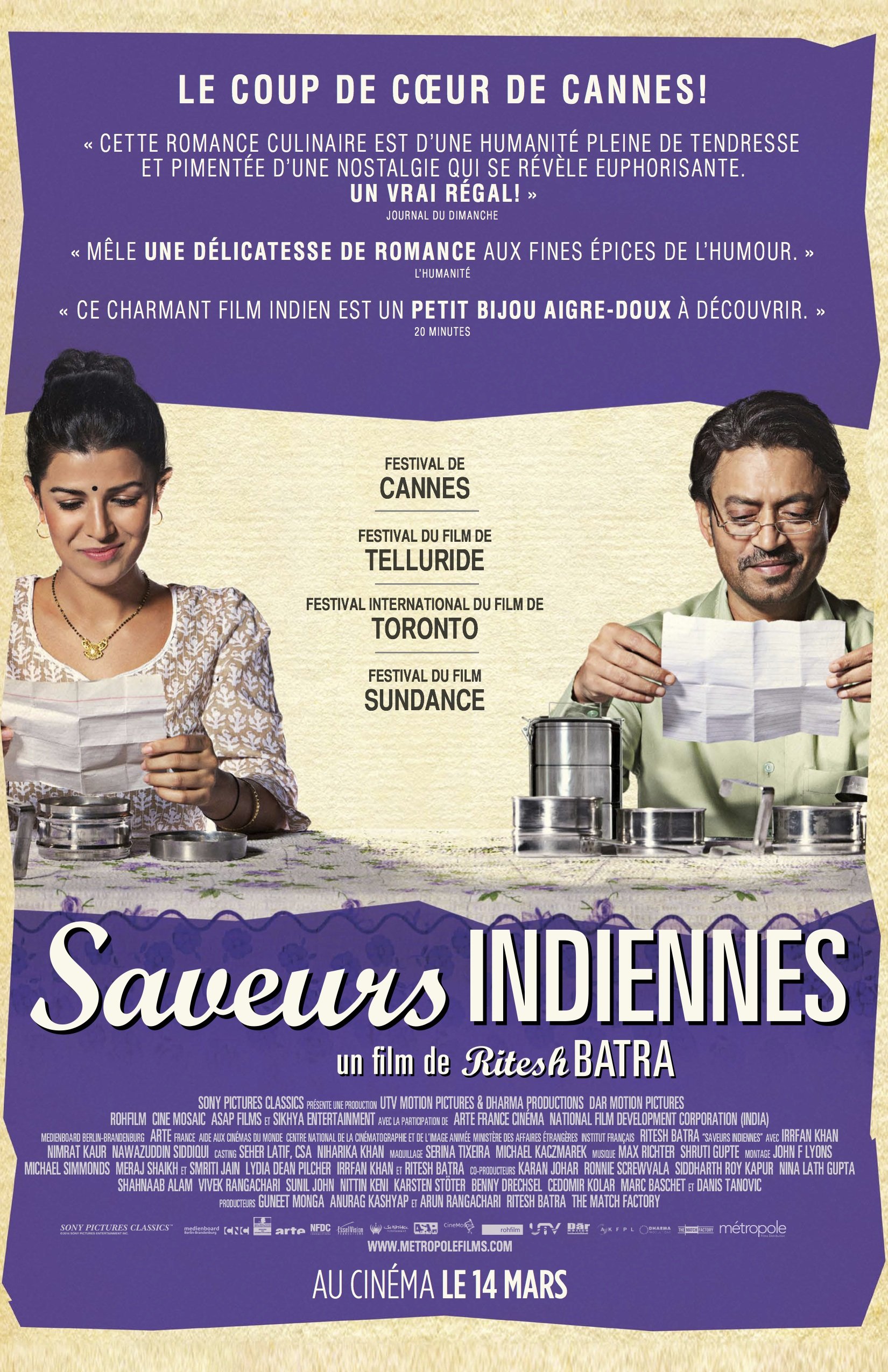 L'affiche du film Saveurs indiennes