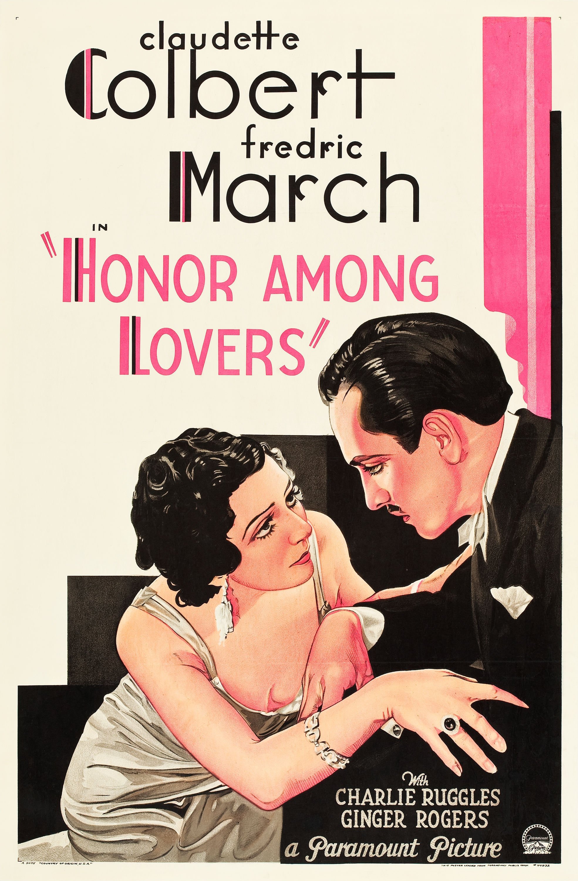 L'affiche du film Honor Among Lovers