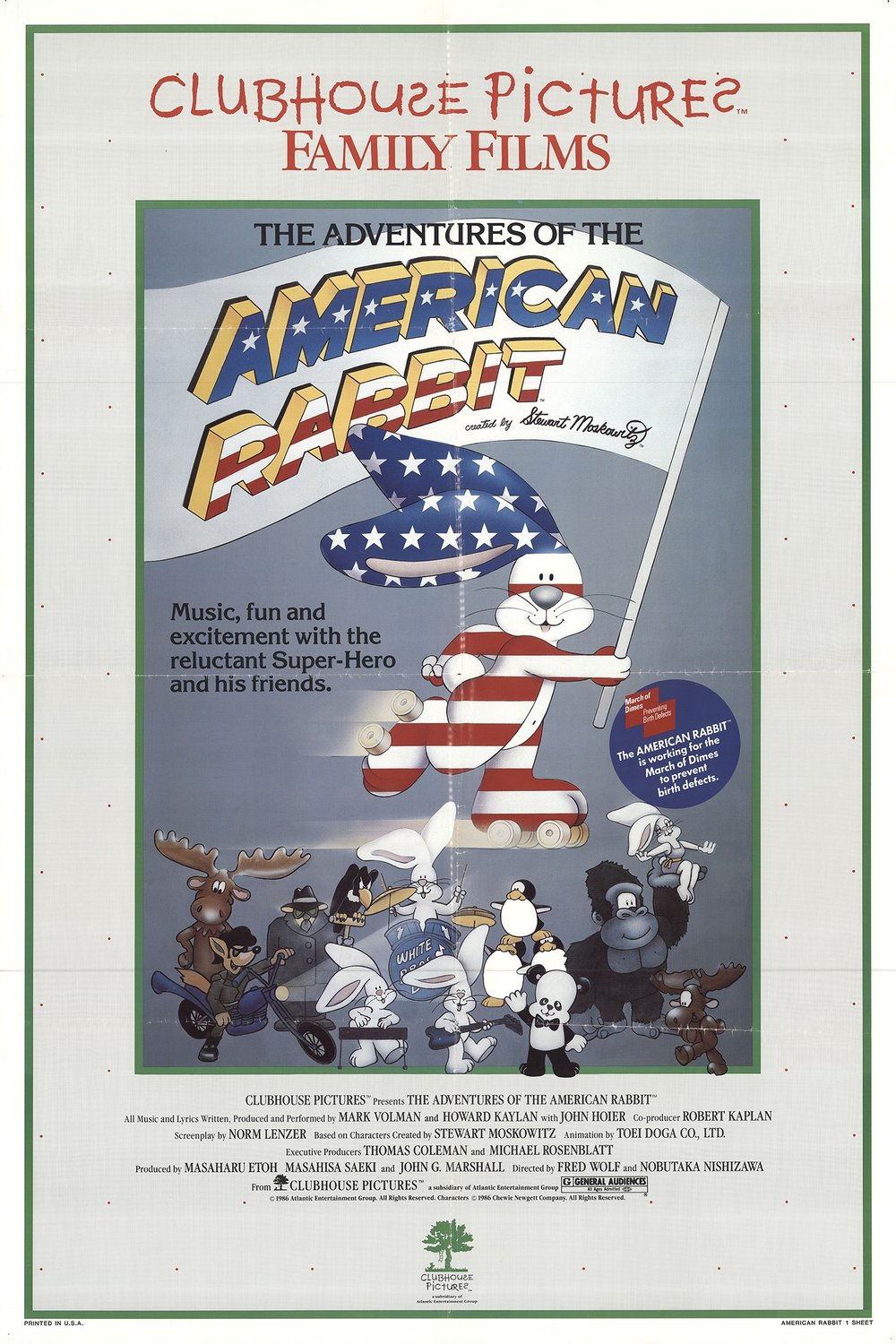 L'affiche du film The Adventures of the American Rabbit [1986]