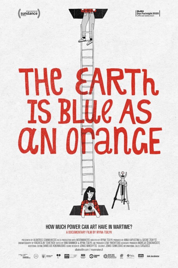 Russian poster of the movie The Earth Is Blue as an Orange