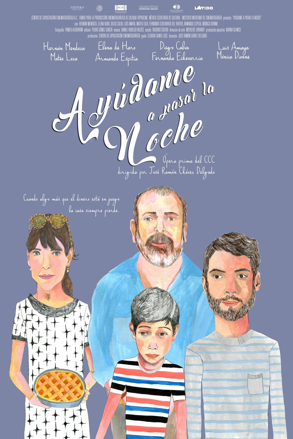 L'affiche originale du film Ayúdame a pasar la noche en espagnol