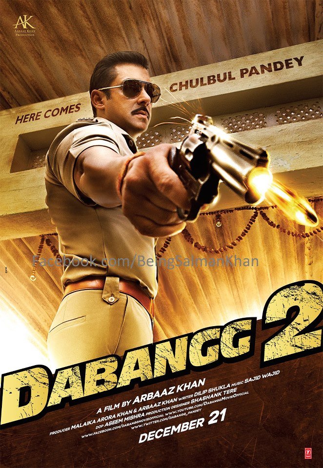 L'affiche originale du film Dabangg 2 en Hindi