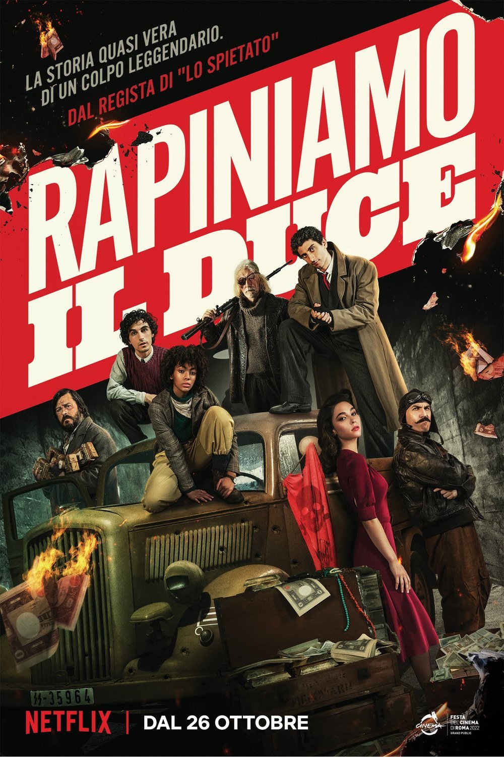 L'affiche originale du film Rapiniamo il Duce en italien