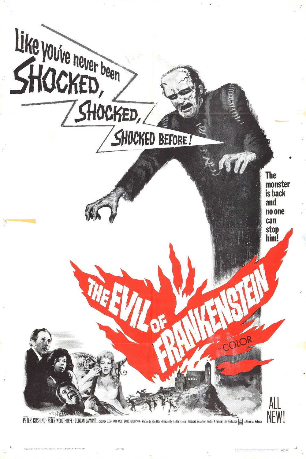 L'affiche du film The Evil of Frankenstein