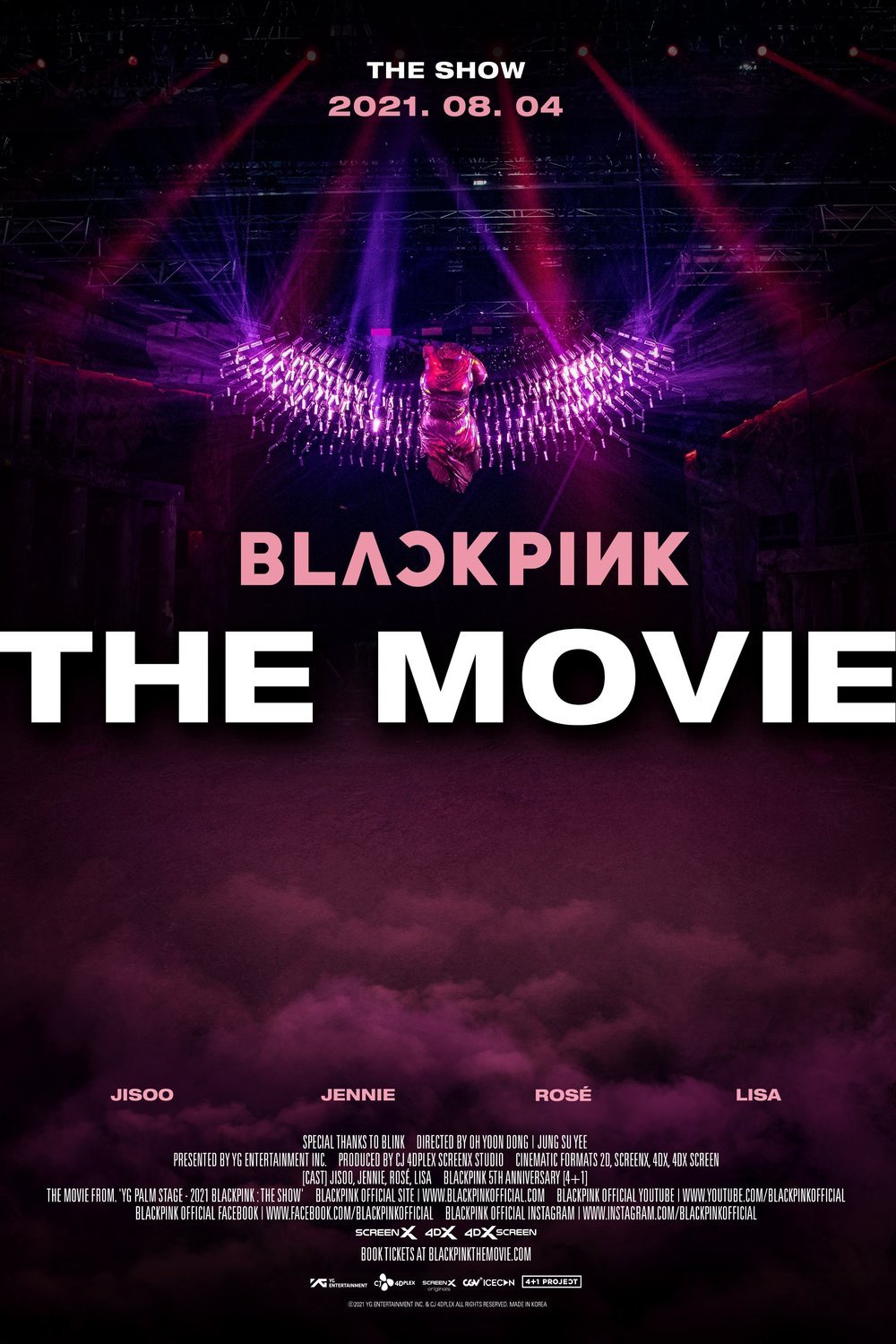 L'affiche originale du film Blackpink: The Movie en coréen