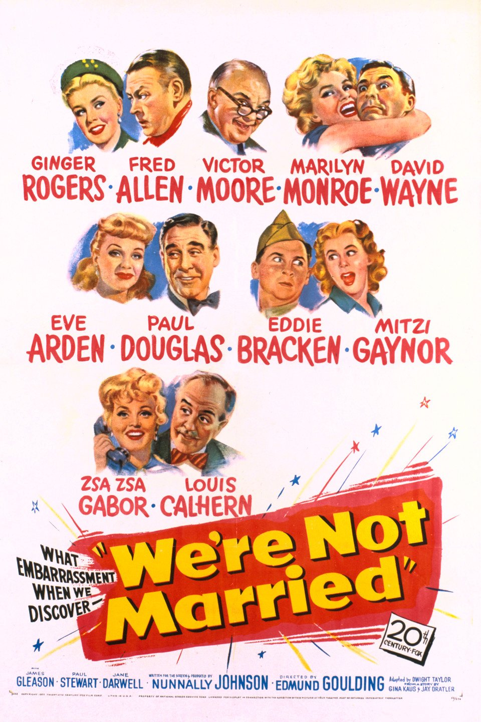 L'affiche du film We're Not Married!