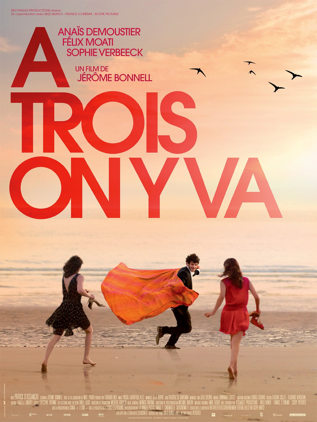 L'affiche du film À trois on y va