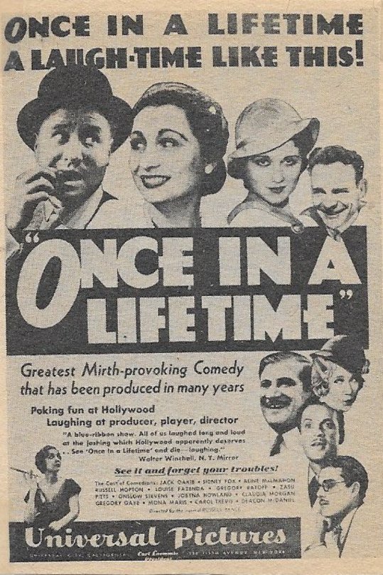 L'affiche du film Once in a Lifetime