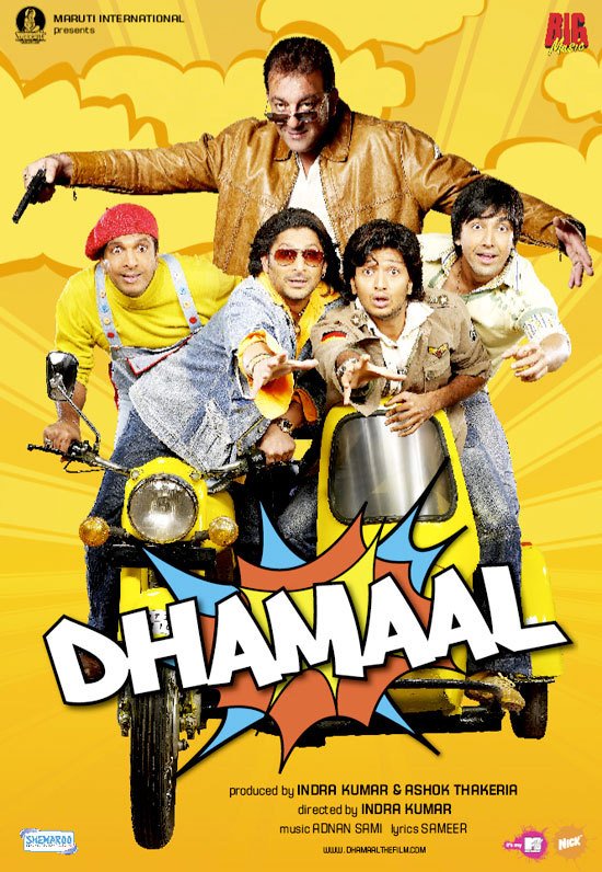 L'affiche originale du film Dhamaal en Hindi