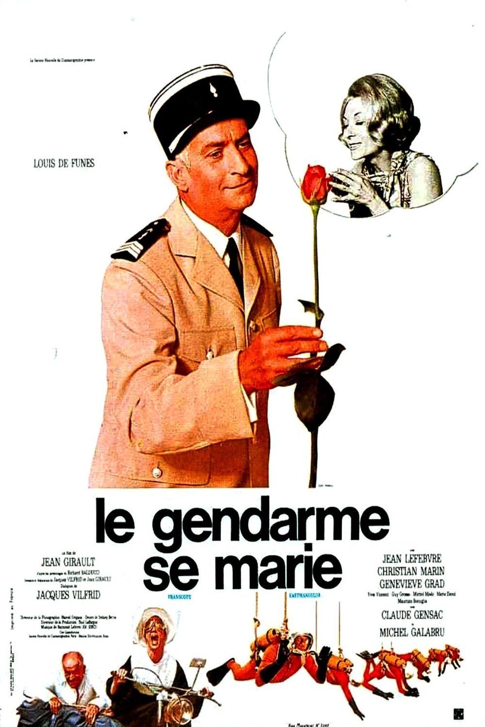 L'affiche du film The Gendarme Gets Married