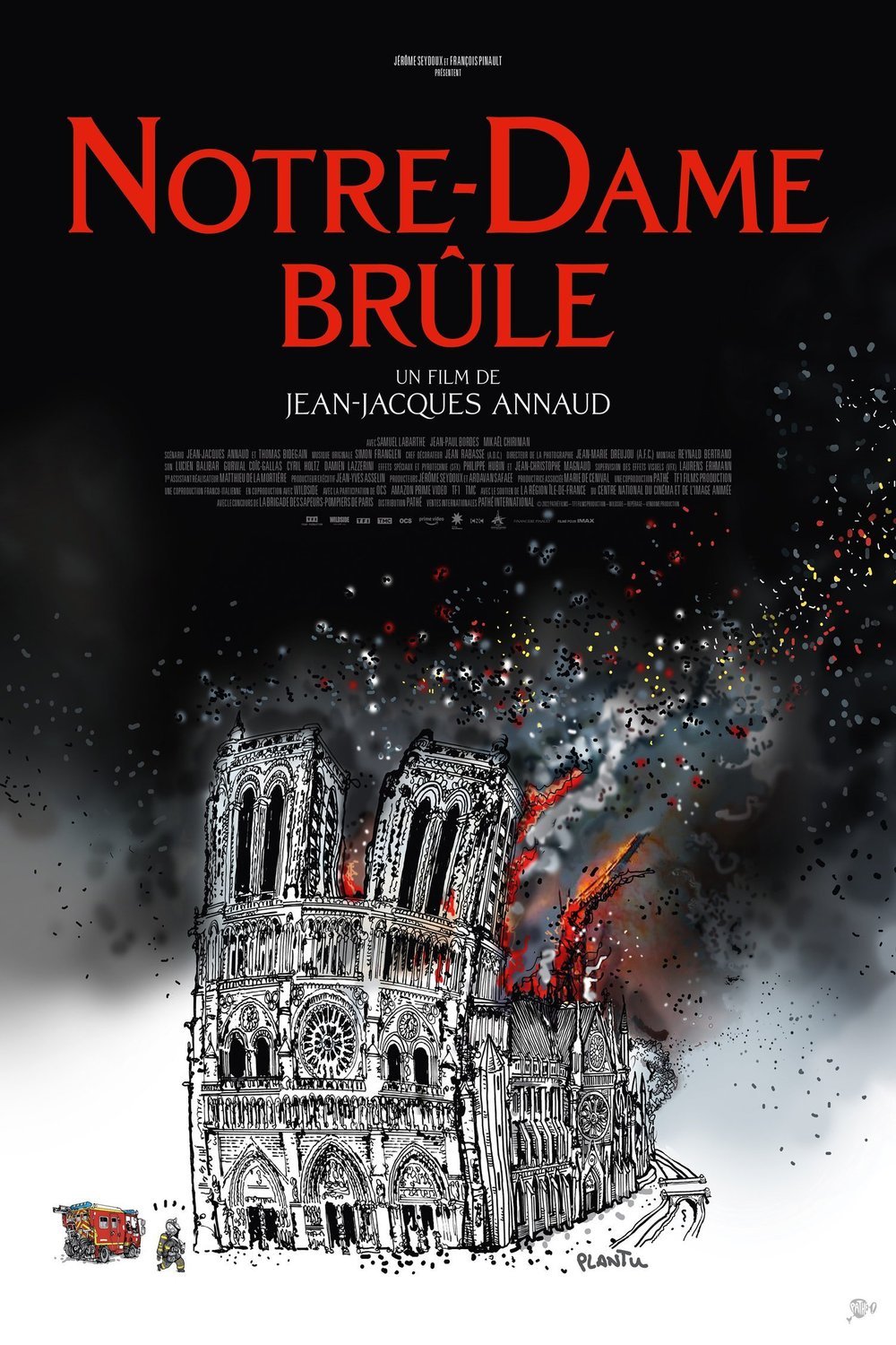 L'affiche du film Notre-Dame brûle [2022]
