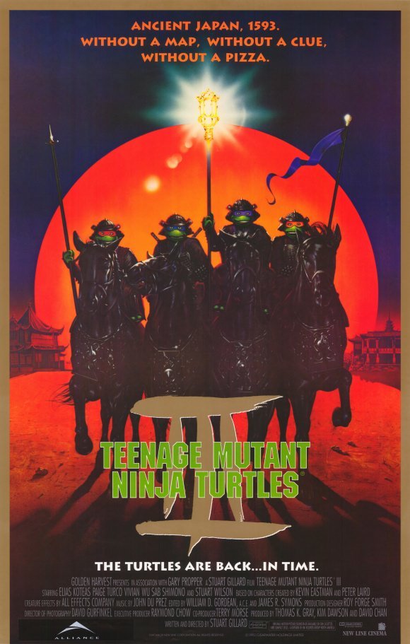 L'affiche du film Teenage Mutant Ninja Turtles III