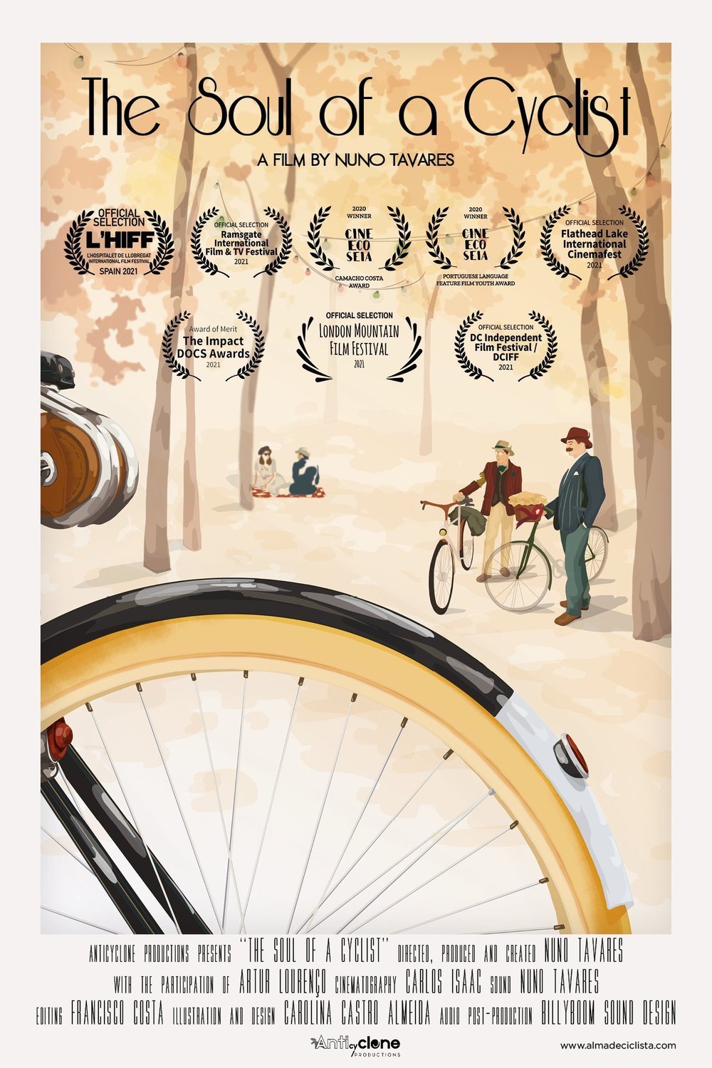 L'affiche originale du film The Soul of a Cyclist en portugais