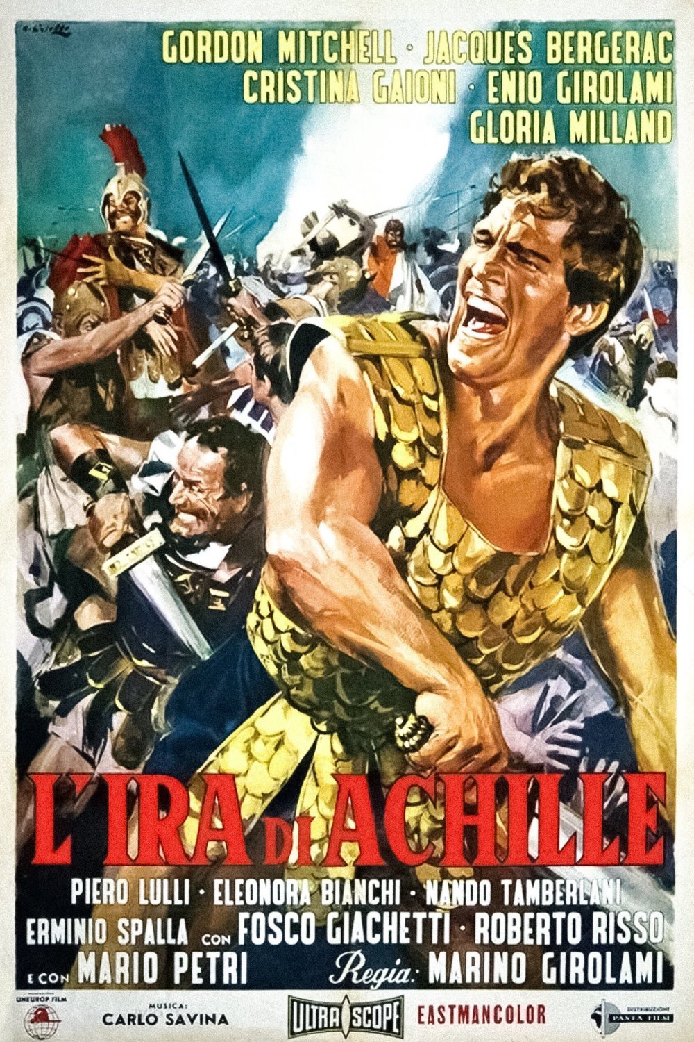 L'affiche originale du film Fury of Achilles en italien