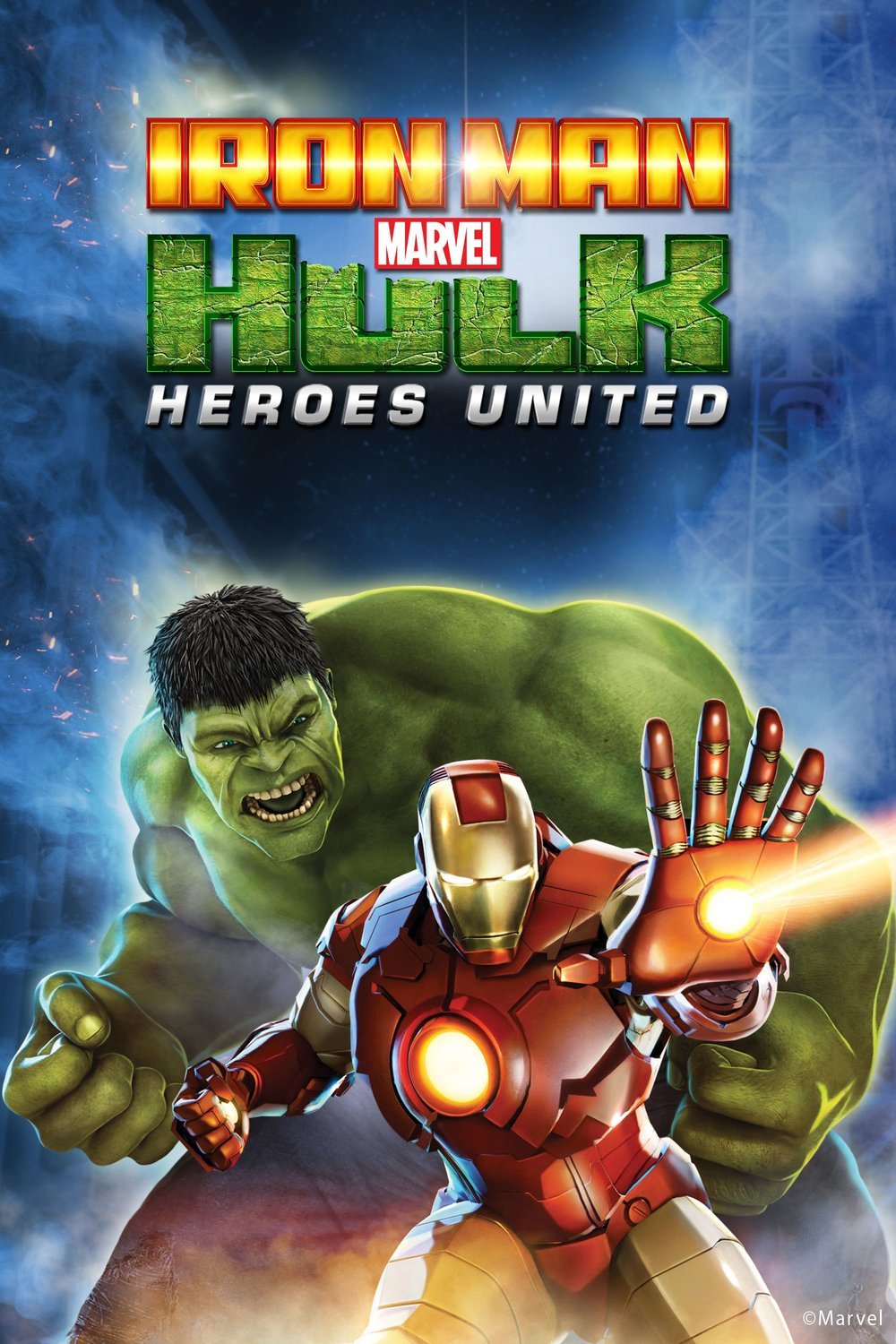 English poster of the movie Iron Man & Hulk: Heroes United