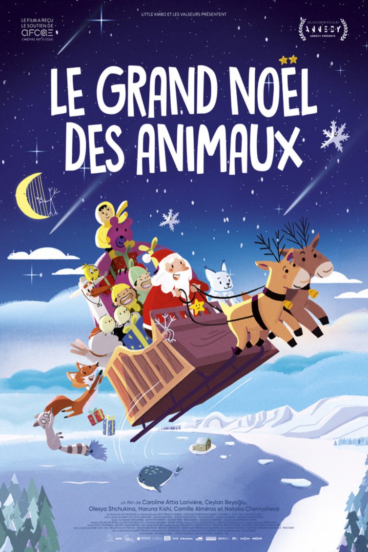 L'affiche du film Le grand Noël des animaux [2024]