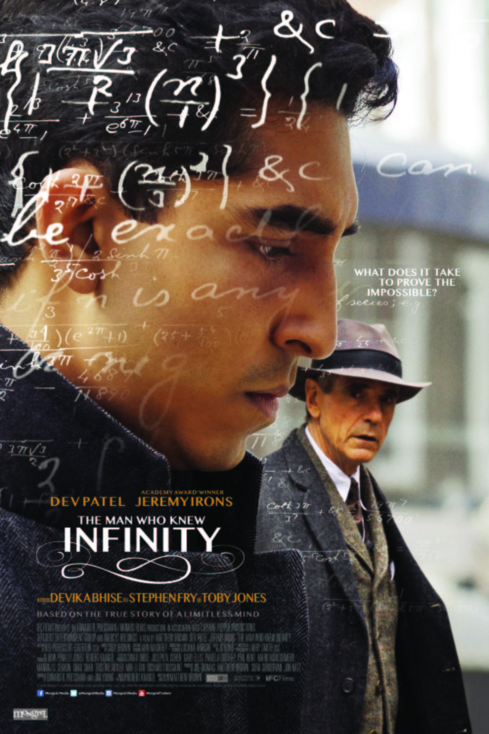 L'affiche du film The Man Who Knew Infinity
