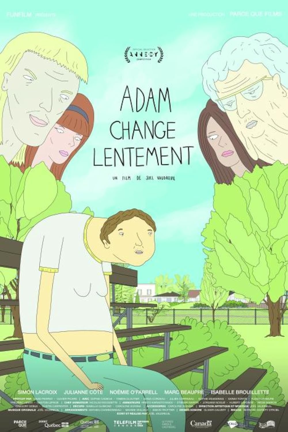 L'affiche du film Adam change lentement [2023]