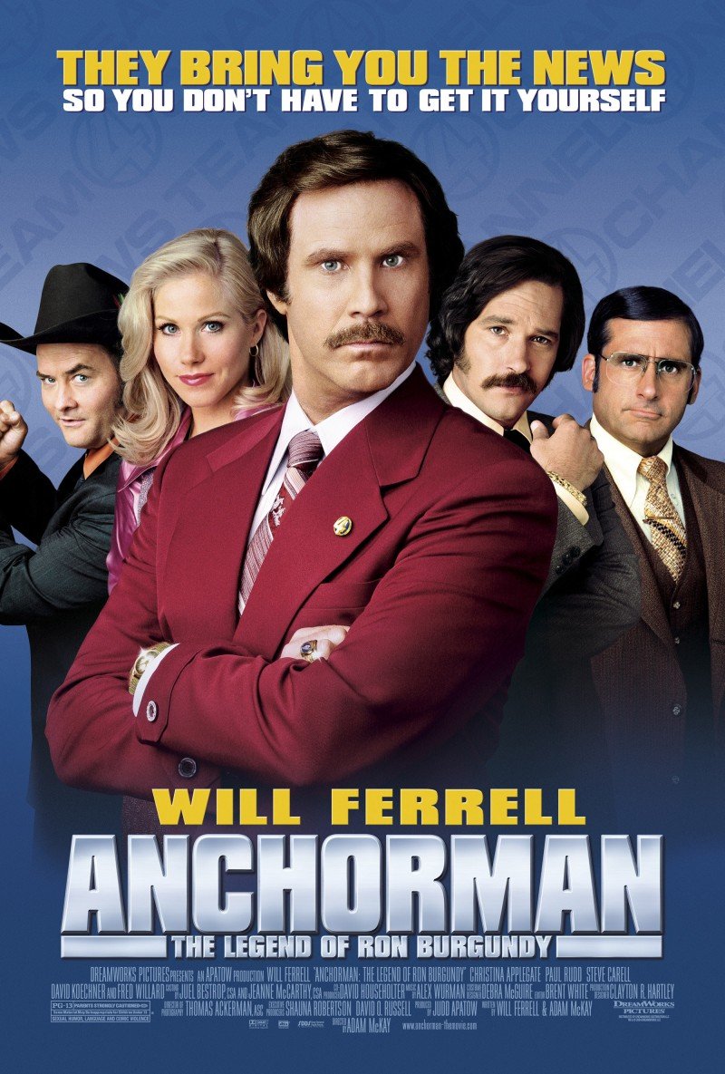 L'affiche du film Anchorman: The Legend of Ron Burgundy