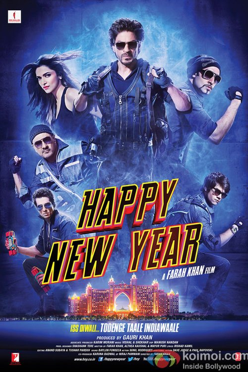 L'affiche originale du film Happy New Year en Hindi
