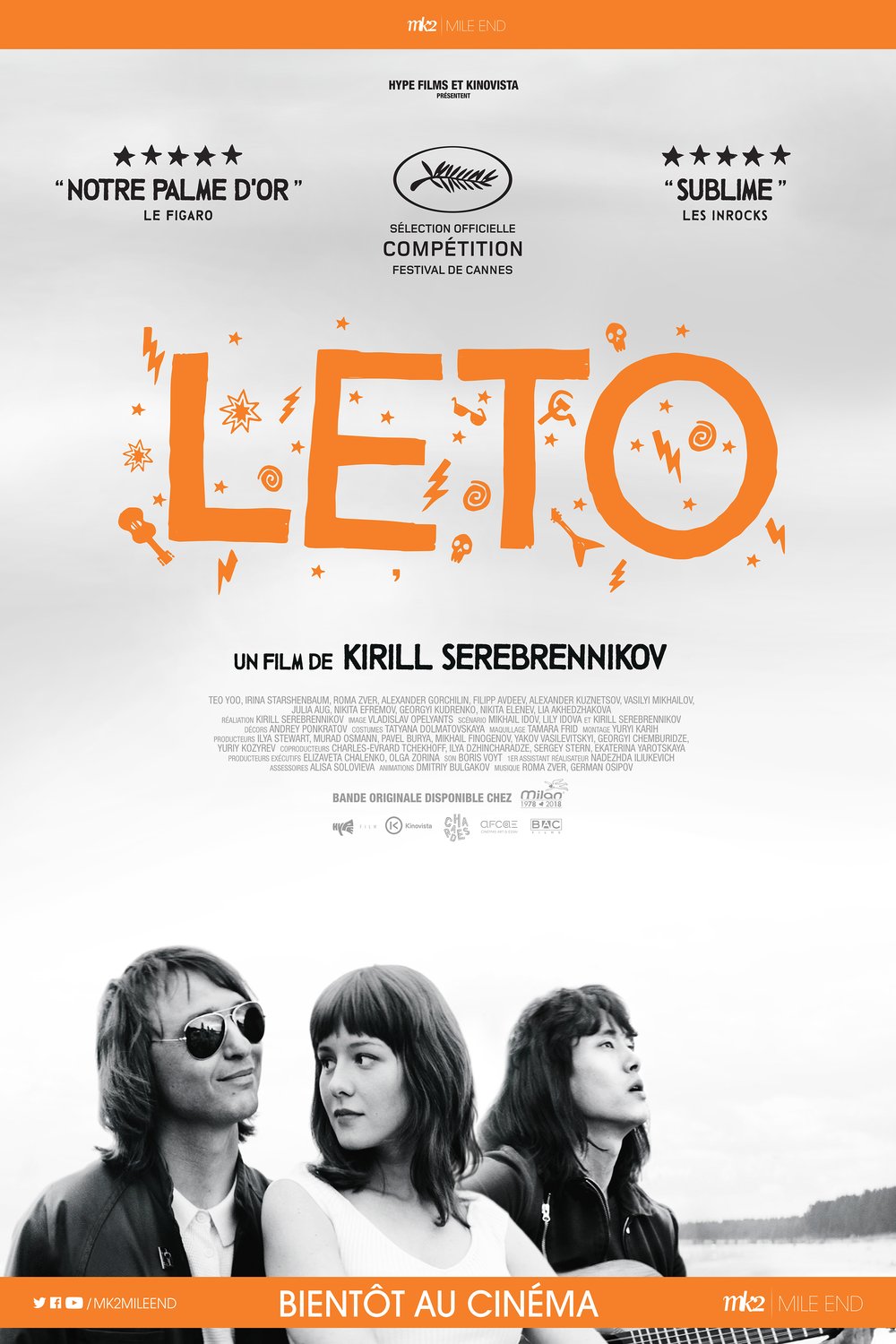 Russian poster of the movie Leto