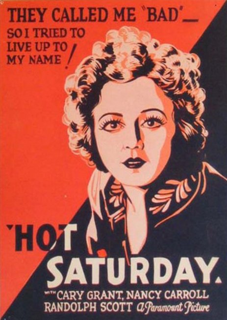L'affiche du film Hot Saturday