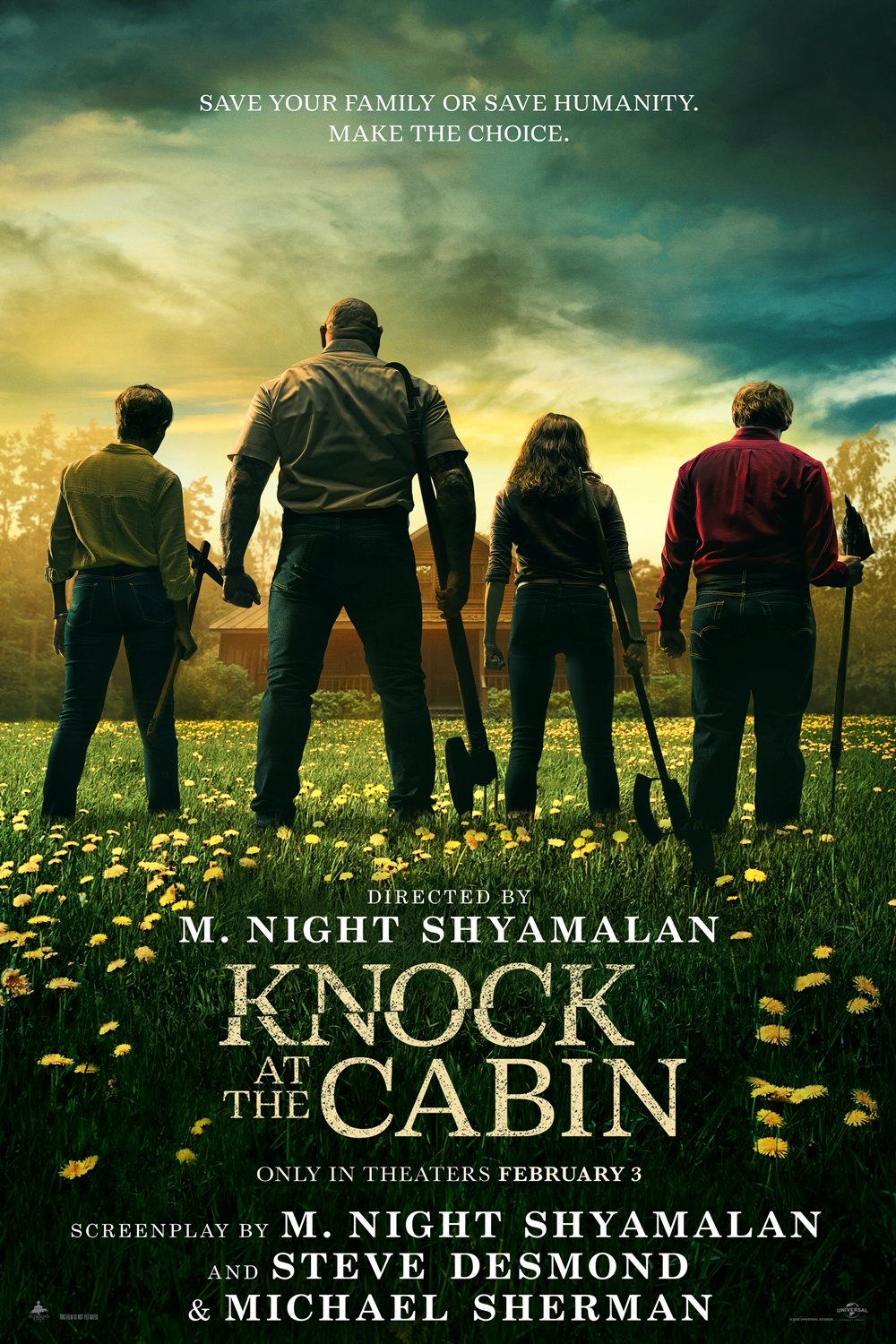 L'affiche du film Knock at the Cabin