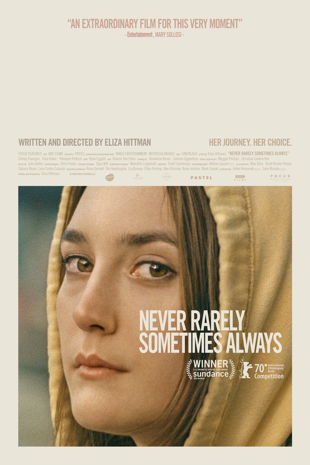 L'affiche du film Never Rarely Sometimes Always