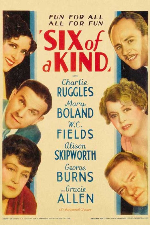 L'affiche du film Six of a Kind [1934]