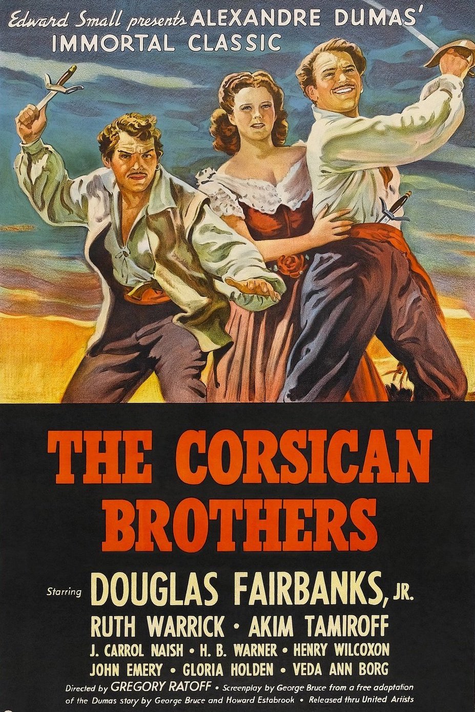 L'affiche du film The Corsican Brothers